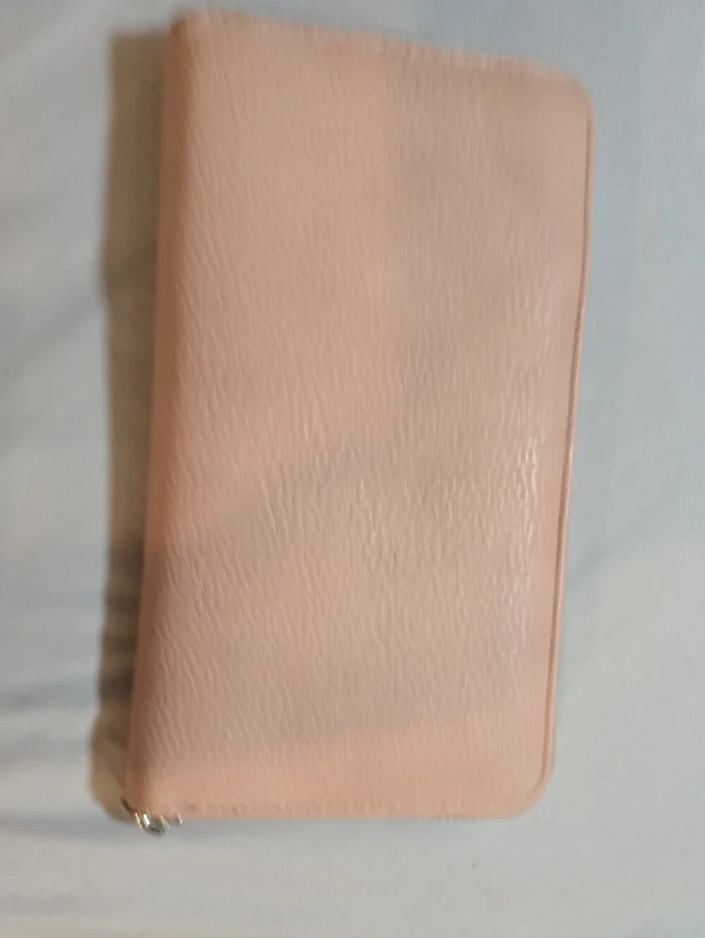 Steve Madden Pale Pink Zip-Around Wallet with Silver Accent